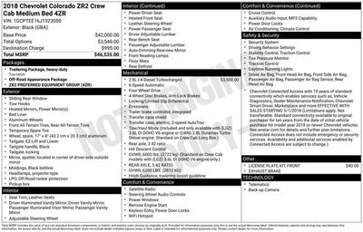 2018 Chevrolet Colorado 4WD ZR2