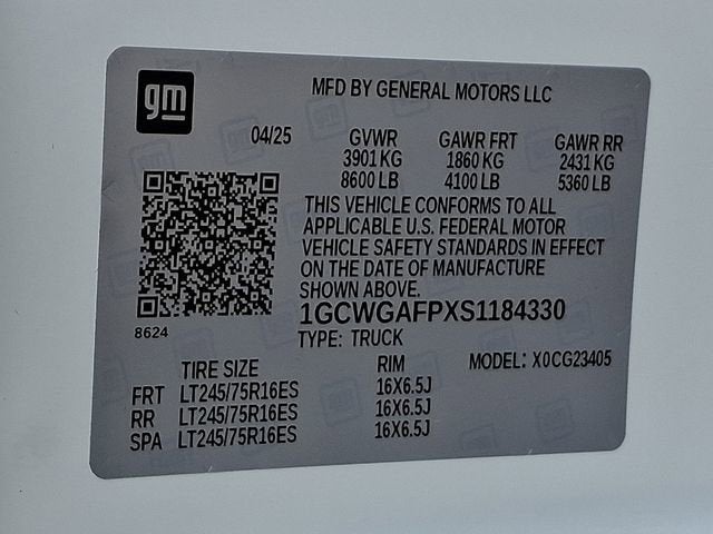 2025 Chevrolet Express Cargo WT