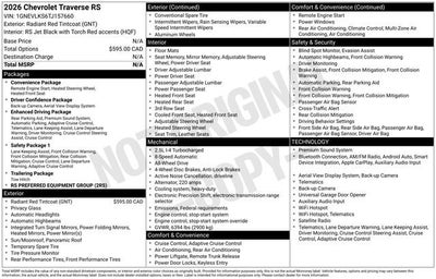 2026 Chevrolet Traverse RS