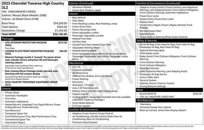 2023 Chevrolet Traverse High Country