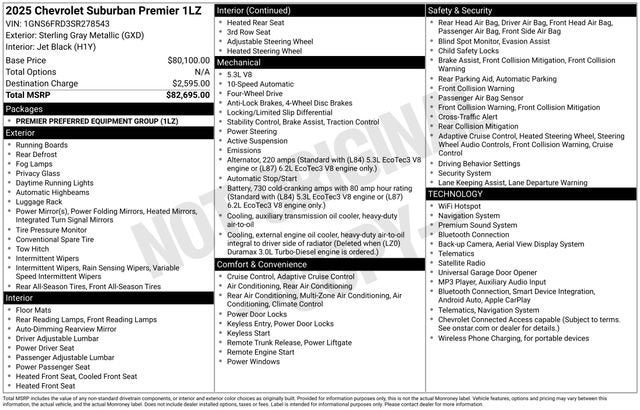 2025 Chevrolet Suburban Premier