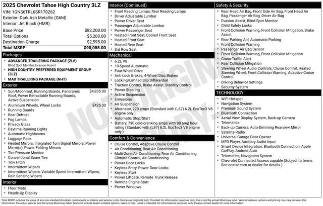 2025 Chevrolet Tahoe High Country