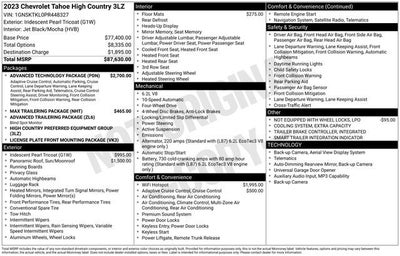 2023 Chevrolet Tahoe High Country