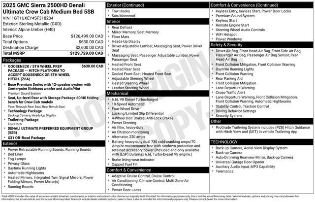 2025 GMC Sierra 2500 HD Denali Ultimate
