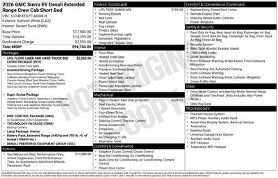 2026 GMC Sierra EV Denali Extended Range