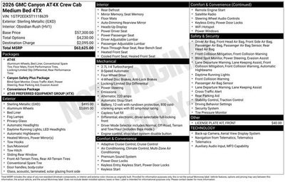 2026 GMC Canyon AT4X
