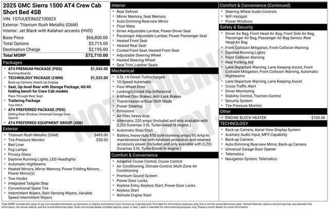 2025 GMC Sierra 1500 AT4