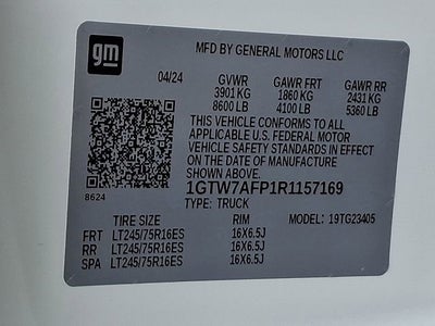 2024 GMC Savana Cargo 2500 Work Van