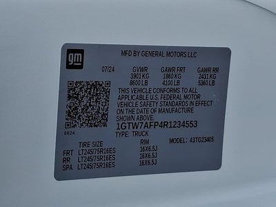 2024 GMC Savana Cargo 2500 Work Van