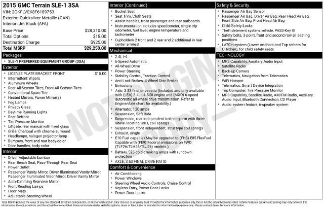 2015 GMC Terrain SLE