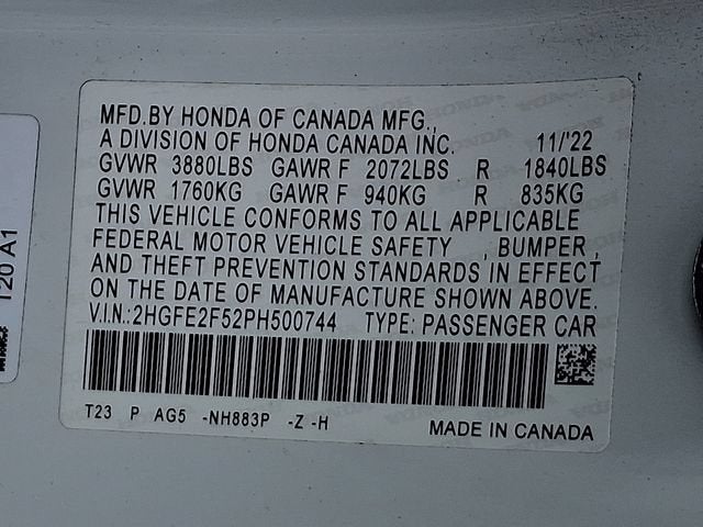 2023 Honda Civic Sedan Sport