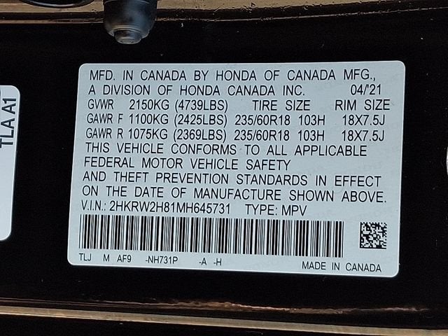 2021 Honda CR-V AWD EX-L