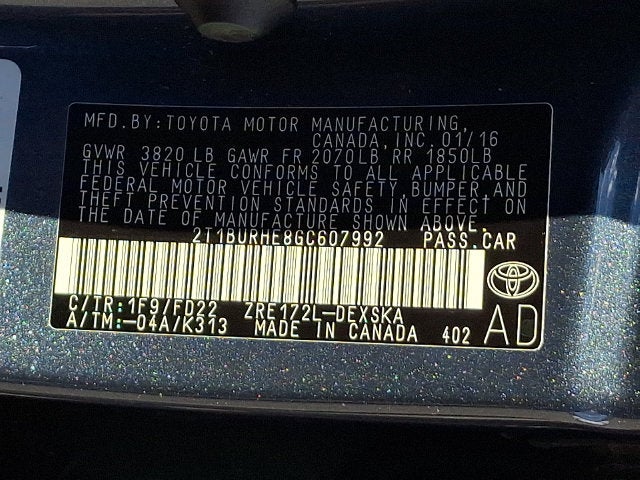 2016 Toyota Corolla L