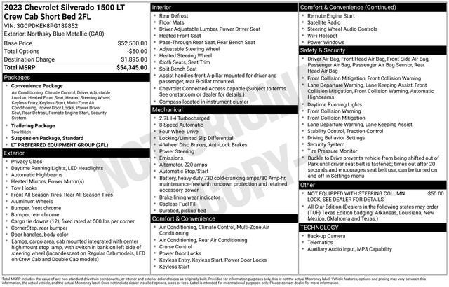 2023 Chevrolet Silverado 1500 LT (2FL)