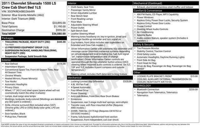2011 Chevrolet Silverado 1500 LS