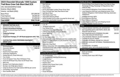 2023 Chevrolet Silverado 1500 Custom Trail Boss