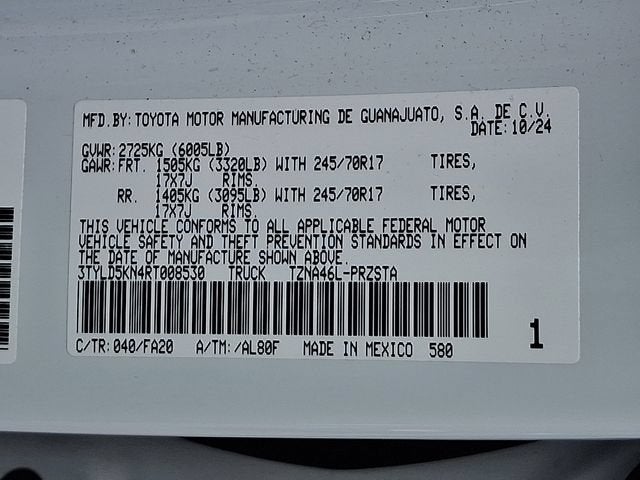 2024 Toyota Tacoma SR