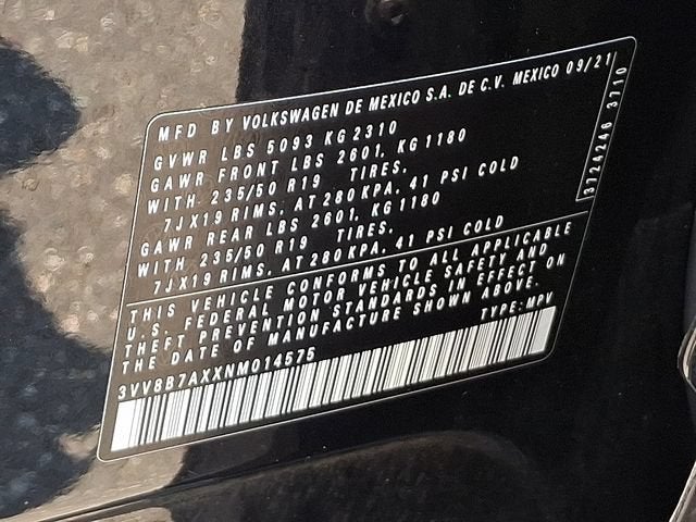 2022 Volkswagen Tiguan 2.0T SE R-Line Black