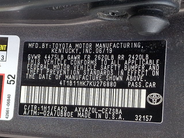 2019 Toyota Camry SE