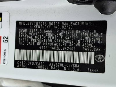 2020 Toyota Camry SE