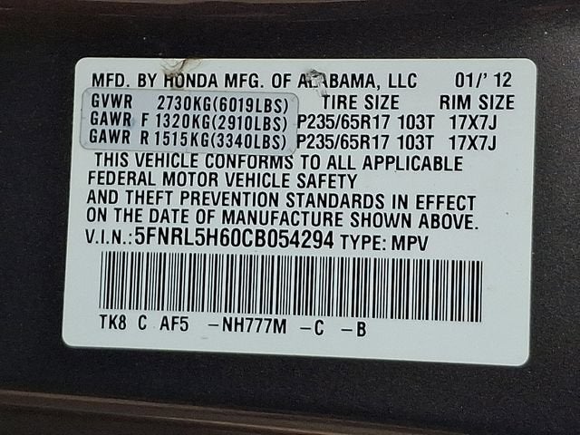 2012 Honda Odyssey EX-L