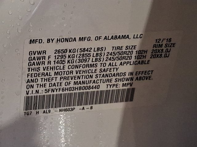 2017 Honda Pilot Elite