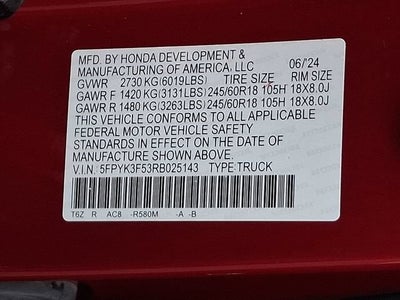 2024 Honda Ridgeline RTL