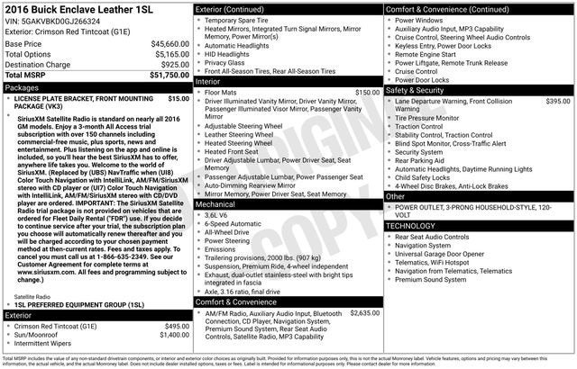 2016 Buick Enclave Leather