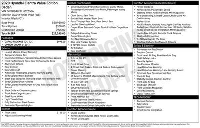 2020 Hyundai Elantra Value Edition