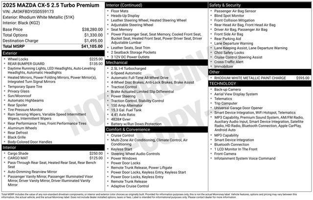 2025 Mazda Mazda CX-5 2.5 Turbo Premium Package