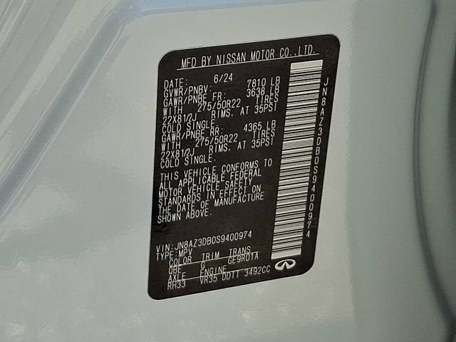 2025 INFINITI QX80 SENSORY AWD