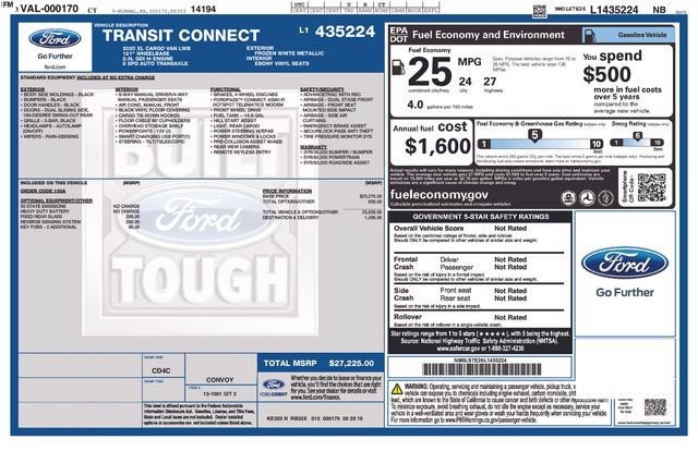 2020 Ford Transit Connect XL Cargo Van