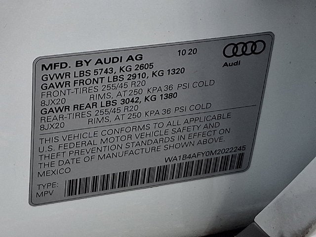 2021 Audi SQ5 Premium Plus TFSI quattro Tiptronic