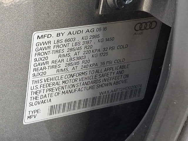2017 Audi Q7 3.0T Premium
