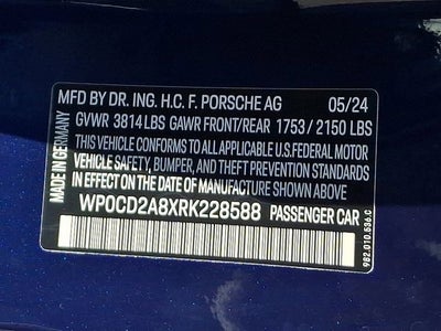 2024 Porsche 718 Boxster GTS 4.0